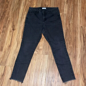 Loft women’s jeans 30 curvy skinny mid rise ankle black vintage pants stretch
